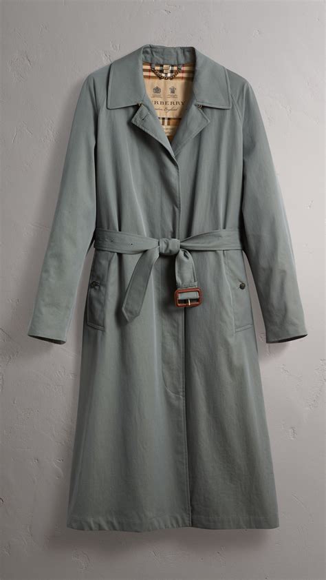 burberry brighton car coat dusty blue|Burberry The Extra.